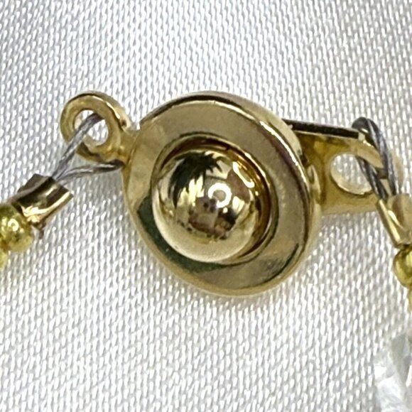 Reimagined Green Glass Crystal Bead Bracelet Earring Set - Picture 5 of 6